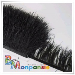 страусиные перья черный